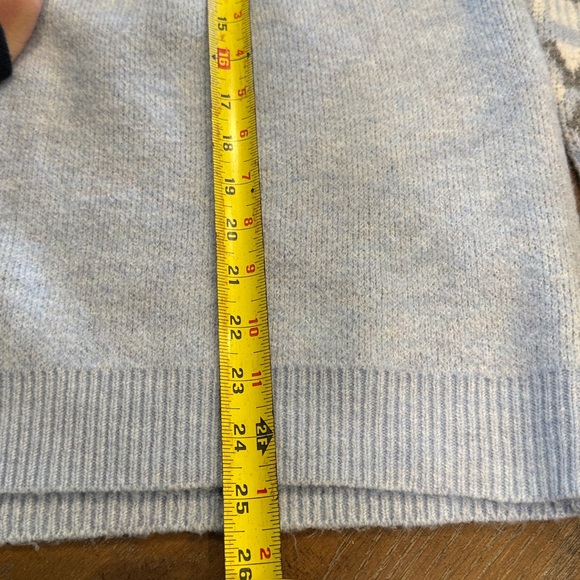 Alfred Dunner Blue and Gray Patterned Crewneck Sweater - Picture 9 of 9